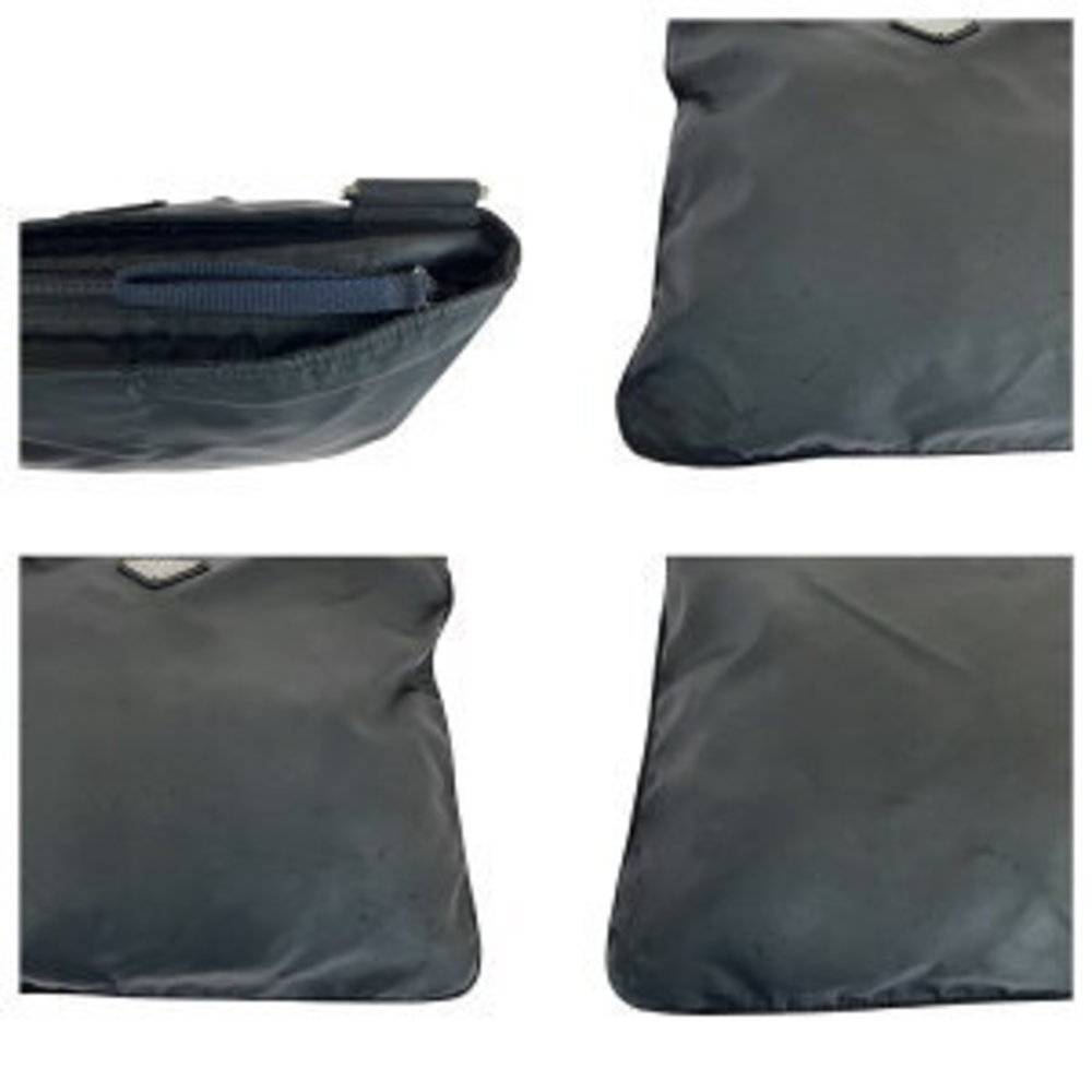 Prada Bag Black Nylon Pouch Triangular Tessuto Sh… - image 4